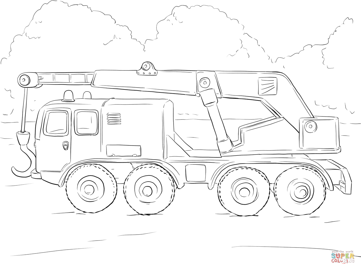 Crane Truck coloring page | Free Printable Coloring Pages