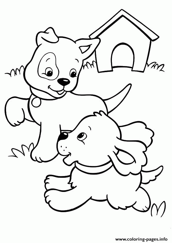 Print The Pups Playing puppy Coloring pages