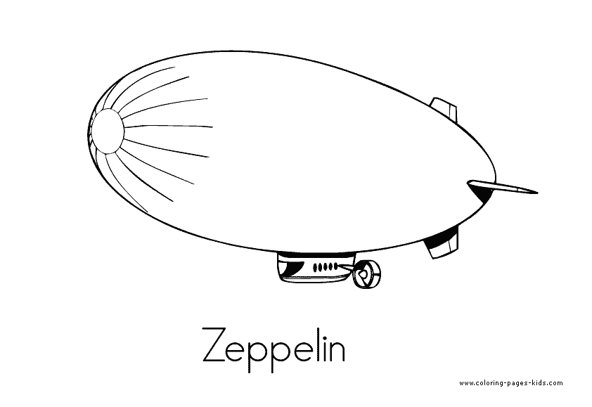 Zeppelin balloon color pages - Coloring pages for kids ...