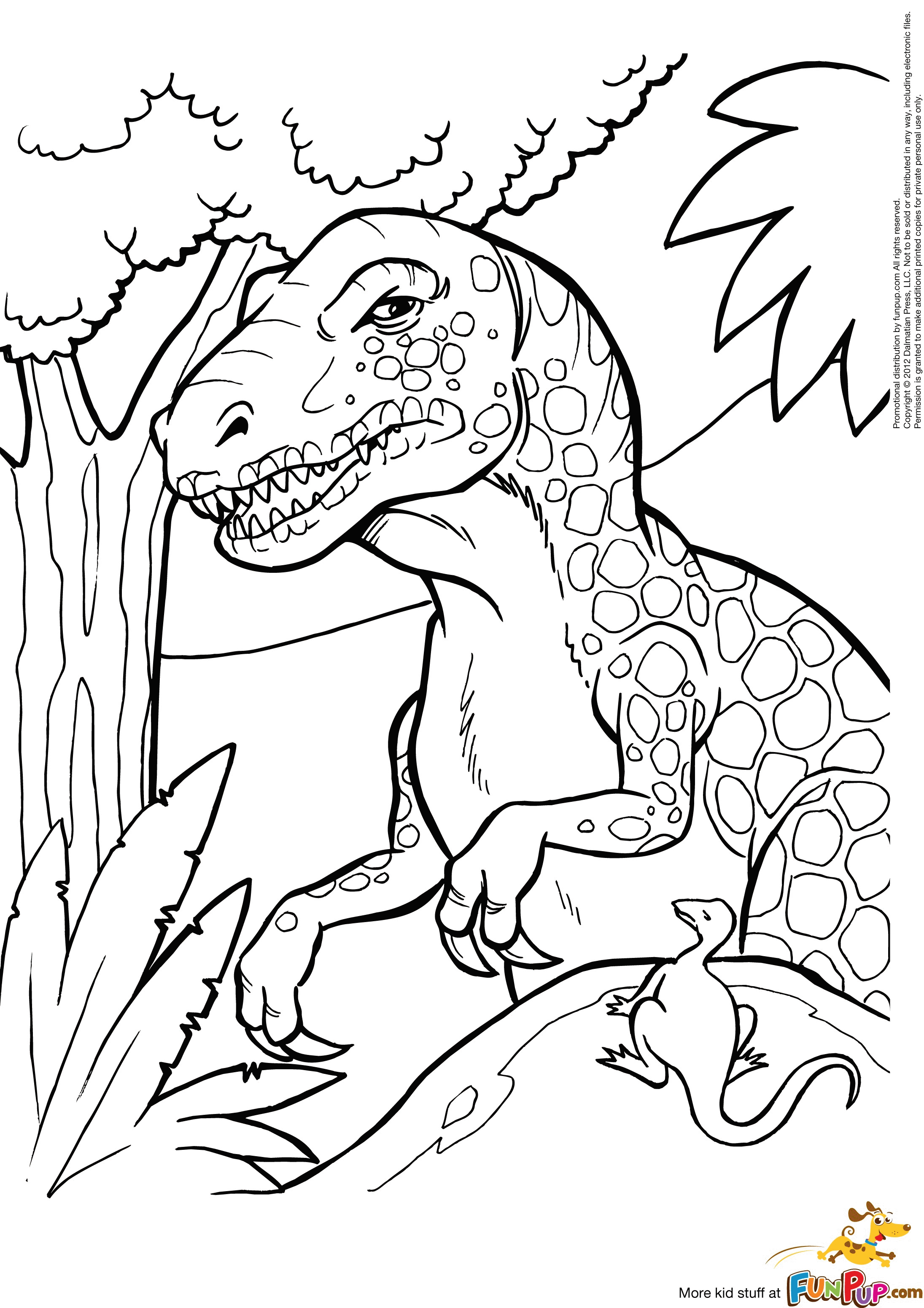 Download Cute T-rex Coloring Page - Coloring Home