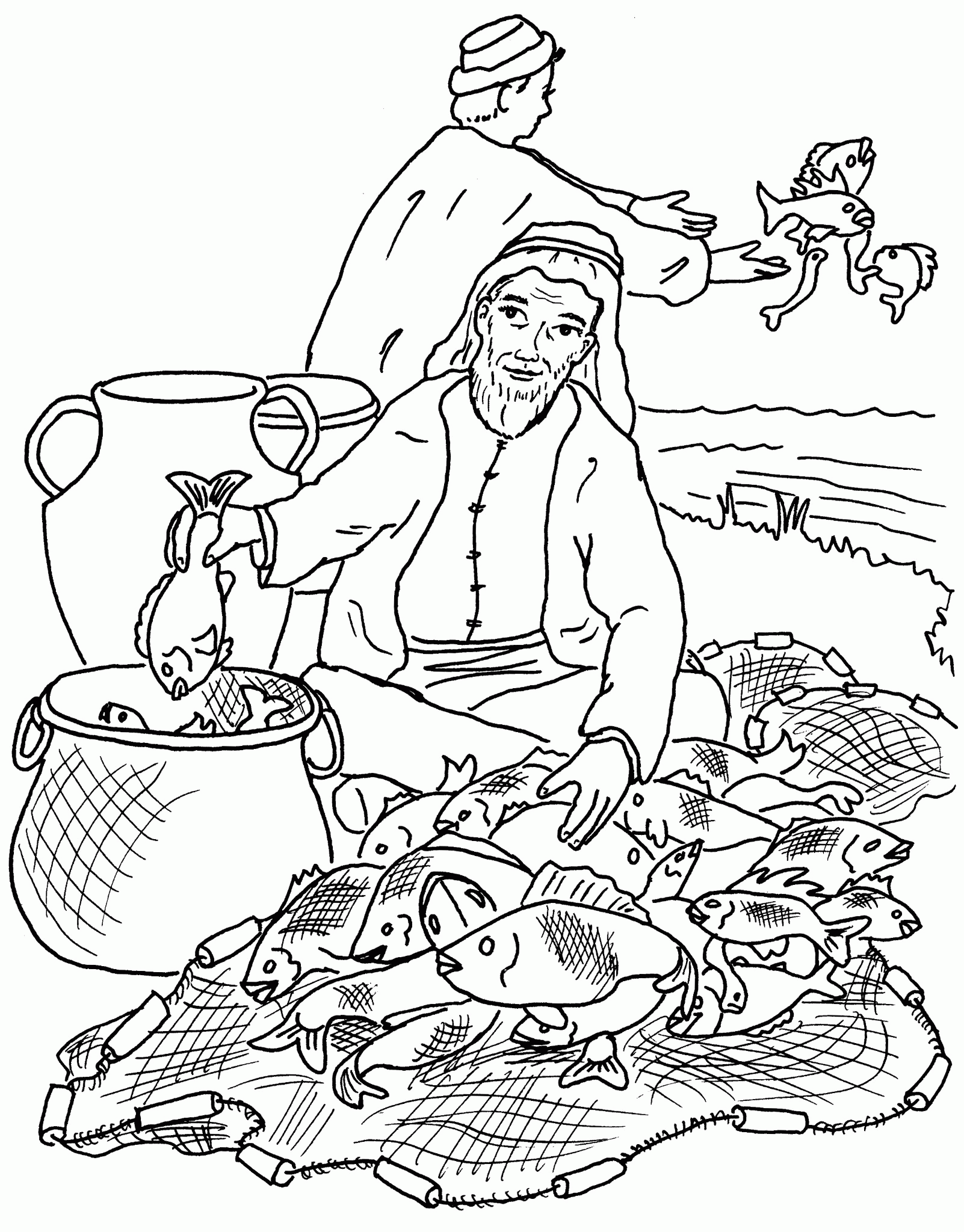 Fishers Of Men Coloring Page - Coloring Pages for Kids and for Adults