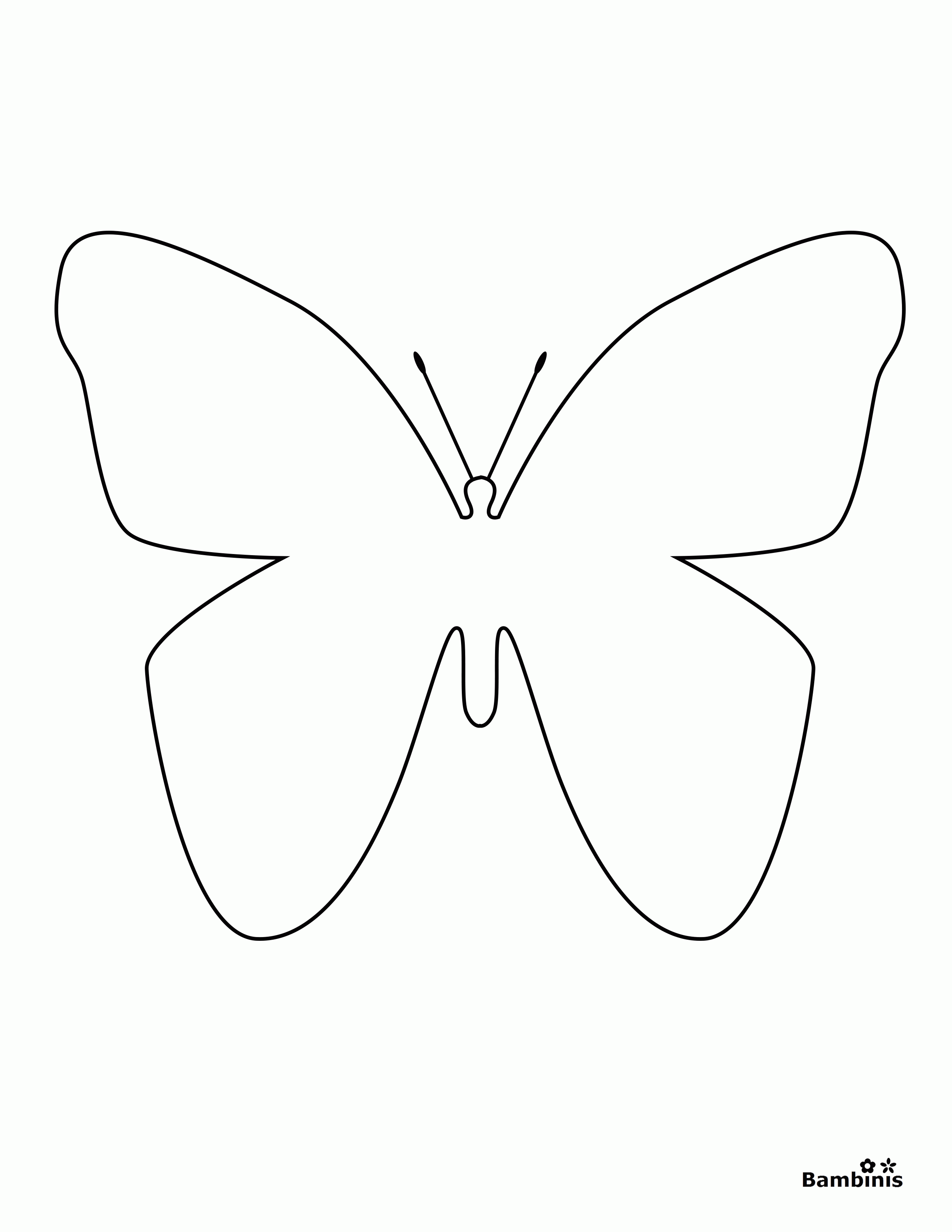 6 Pics of Easy Butterfly Coloring Pages - Simple Butterfly Outline ...