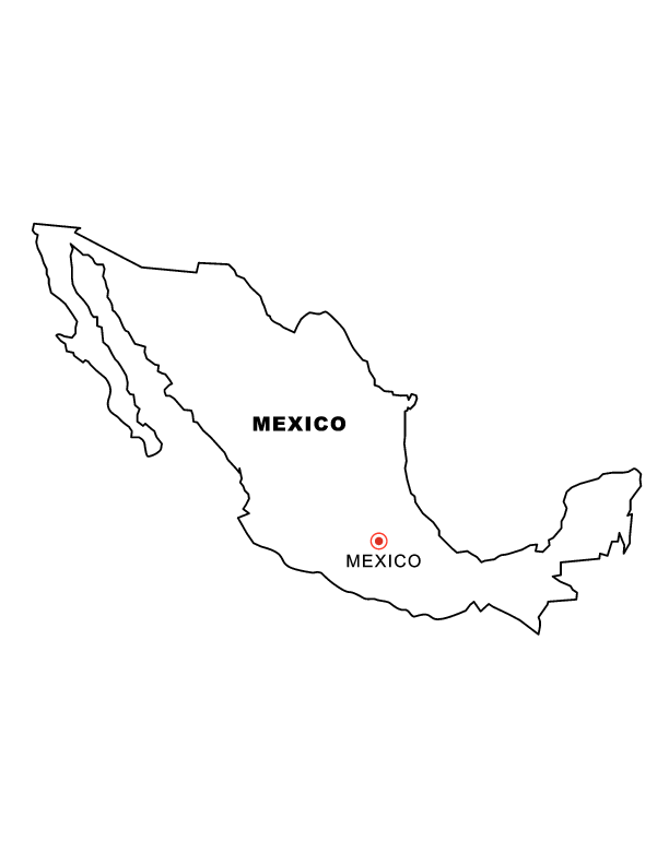 Geography Blog: Mexico - Outline Maps