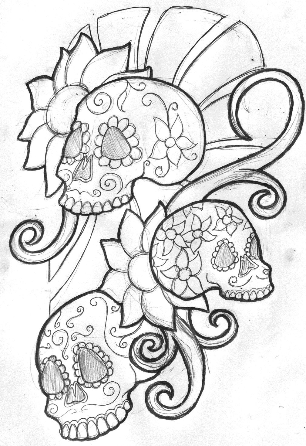11 Pics of Coloring Pages Sugar Skull Art - Day of Dead Sugar ...