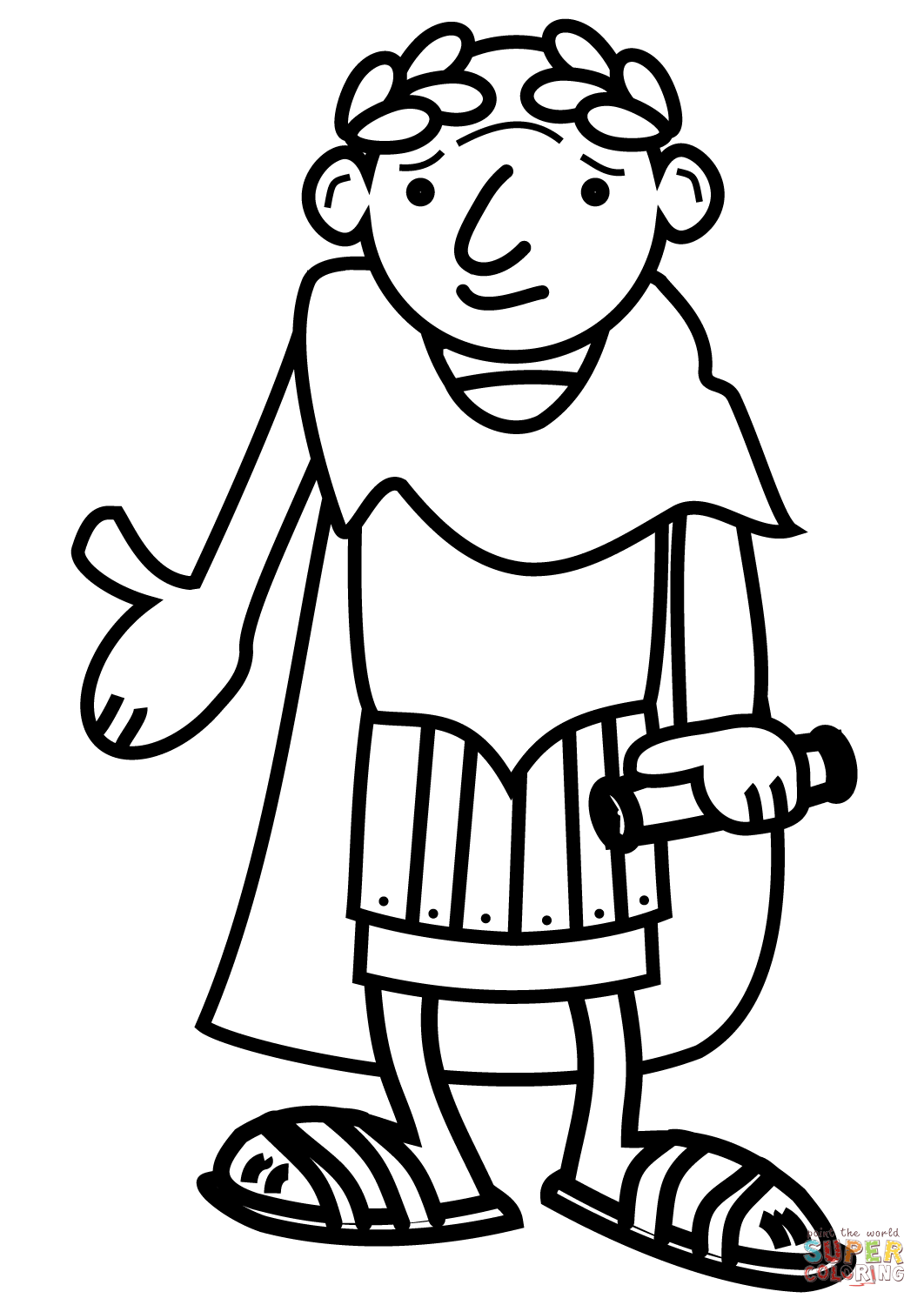 Cartoon Roman Emperor Coloring Page | Free Printable Coloring Pages -  Coloring Home