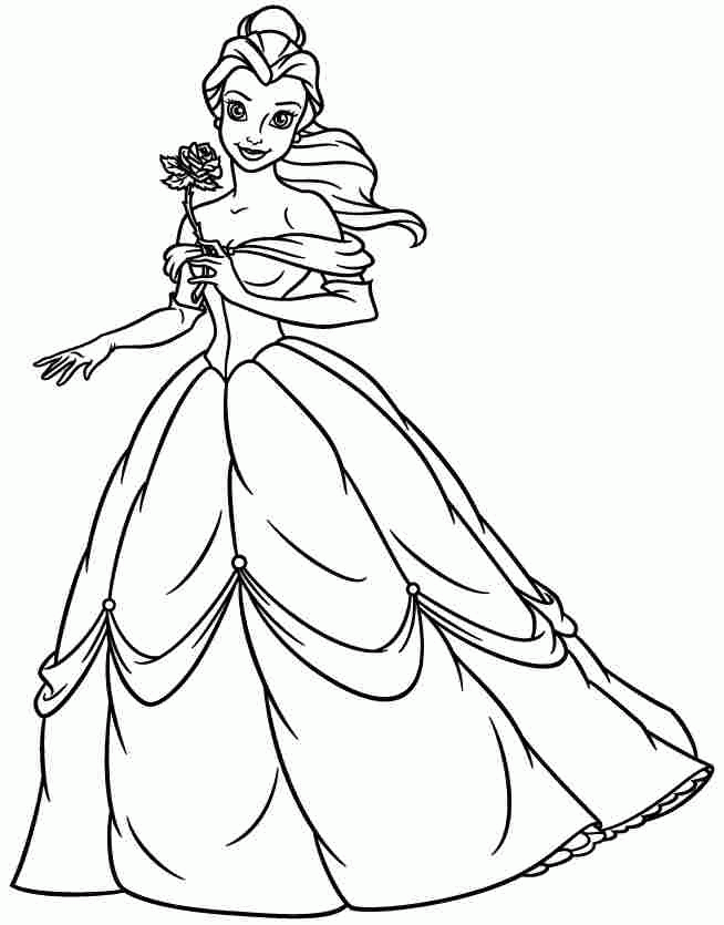 6 Pics of Disney Princess Belle Coloring Pages - If the Printable ...