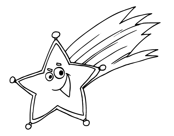 Shooting star coloring page - Coloringcrew.com