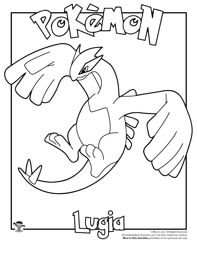 Lugia Coloring Page | Pokemon coloring pages, Pokemon ...