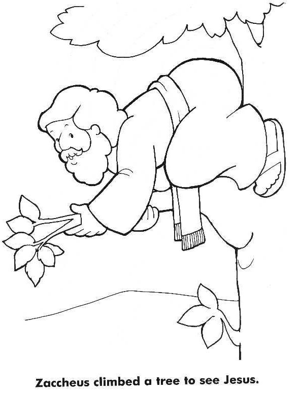 Jesus And Zacchaeus Coloring Page - Coloring Home
