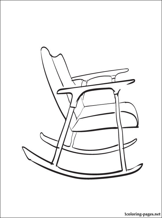Rocking chair coloring page | Coloring pages