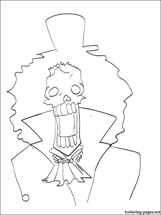 Coloring Page Brook One Piece Coloring Pages Coloring Home