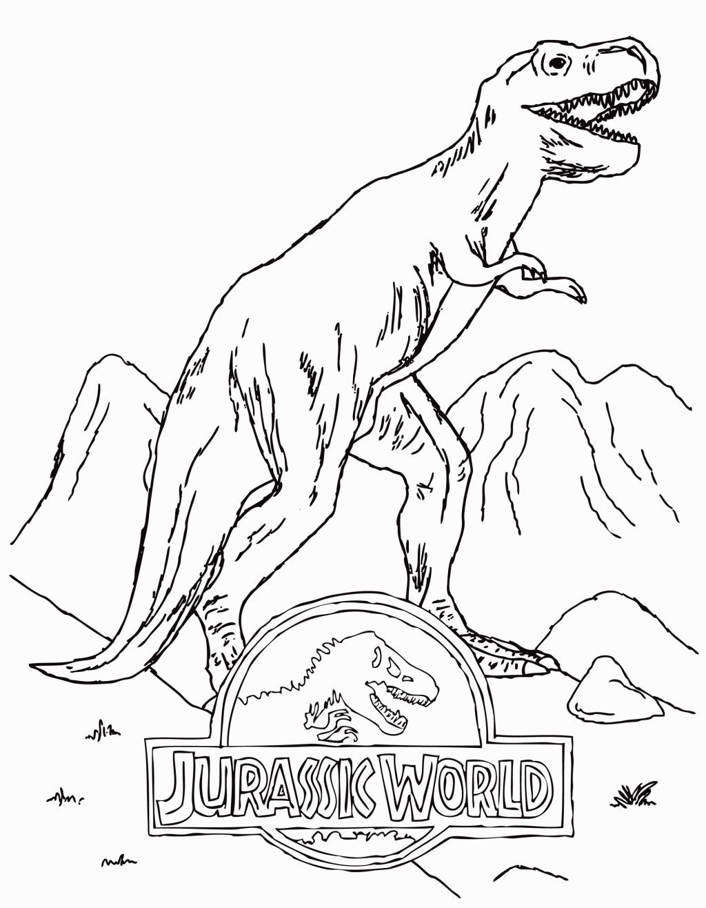 Jurassic World Free Printable Coloring Pages