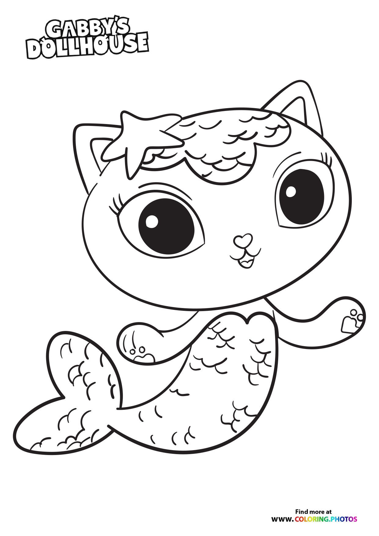 Mercat - Gaby's Dollhouse - Coloring Pages for kids | Doll house, Cat  coloring page, Coloring pages