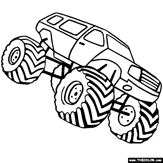 Monster Truck Coloring Page | Color Monster Trucks