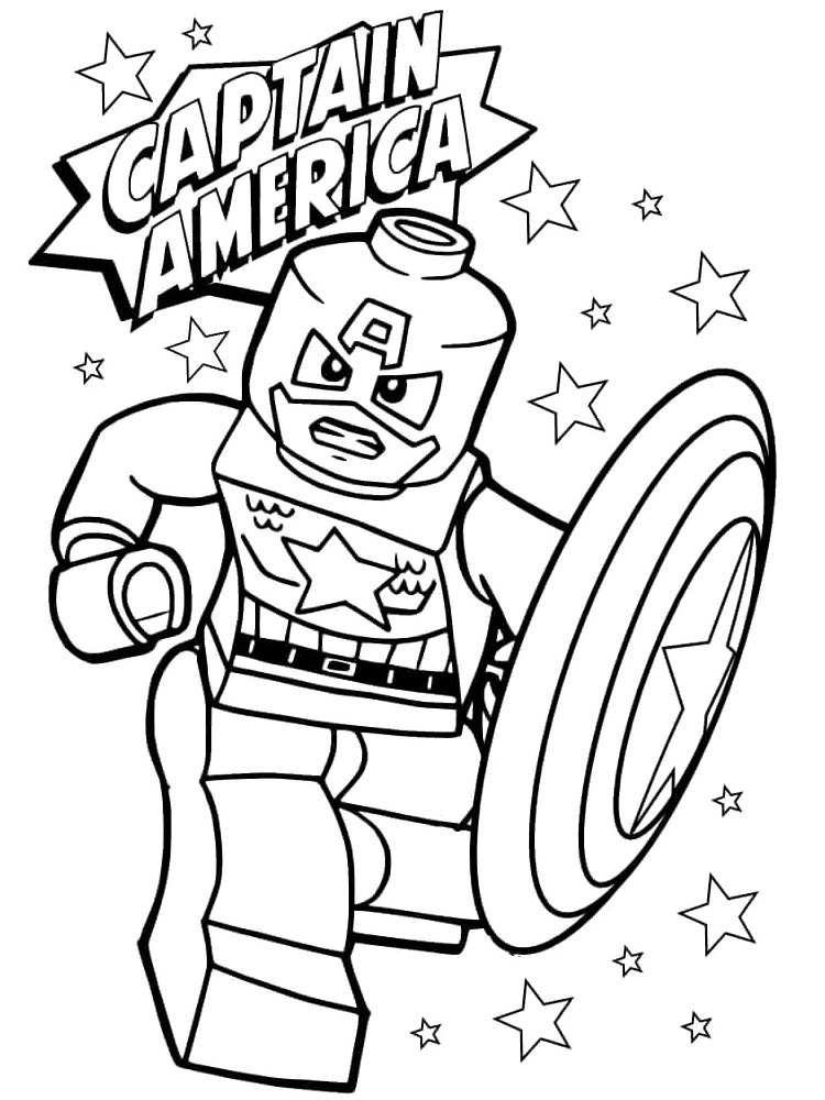 Lego Marvel coloring pages