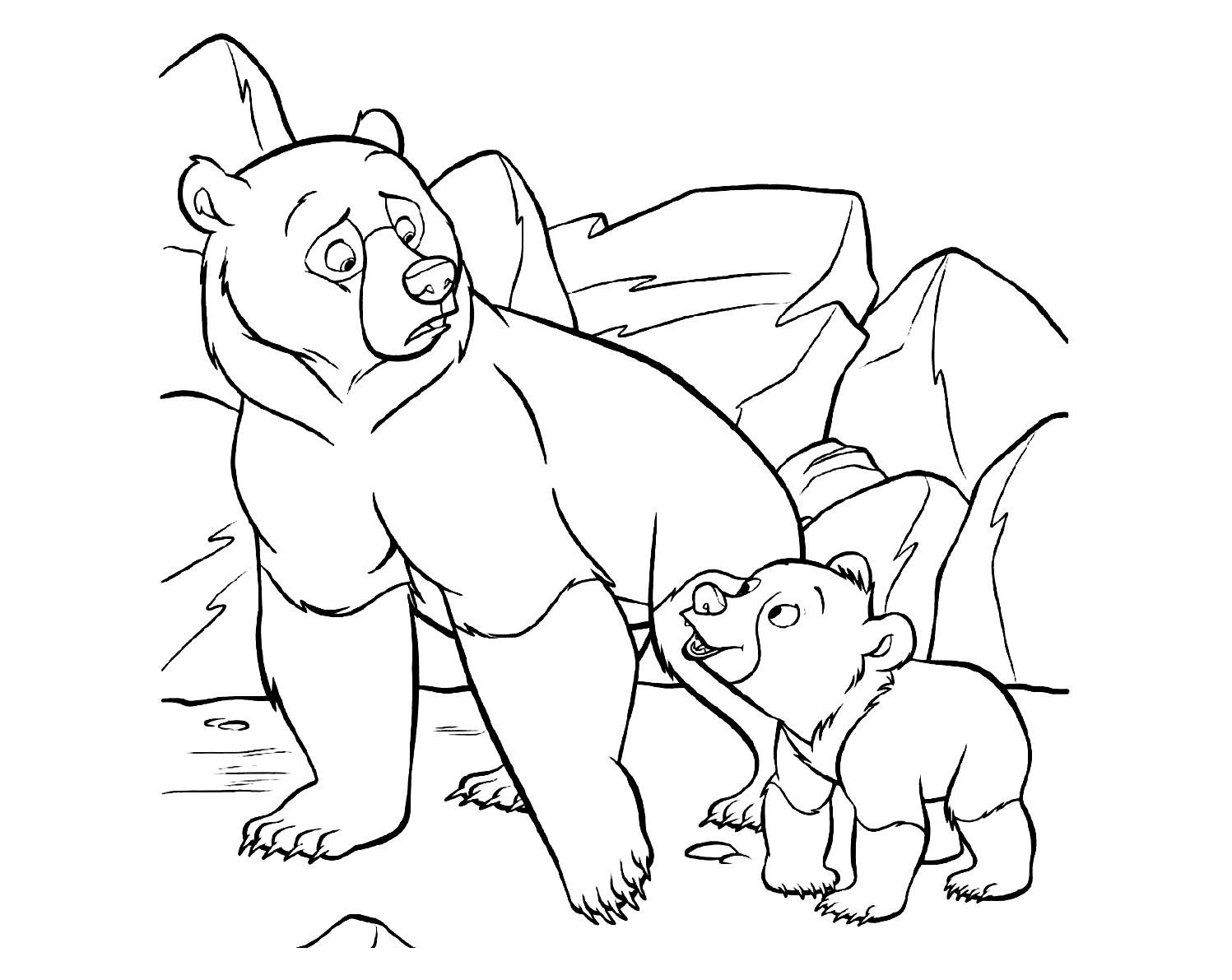 Brother Bear coloring pages for kids - Brother Bear Kids Coloring Pages