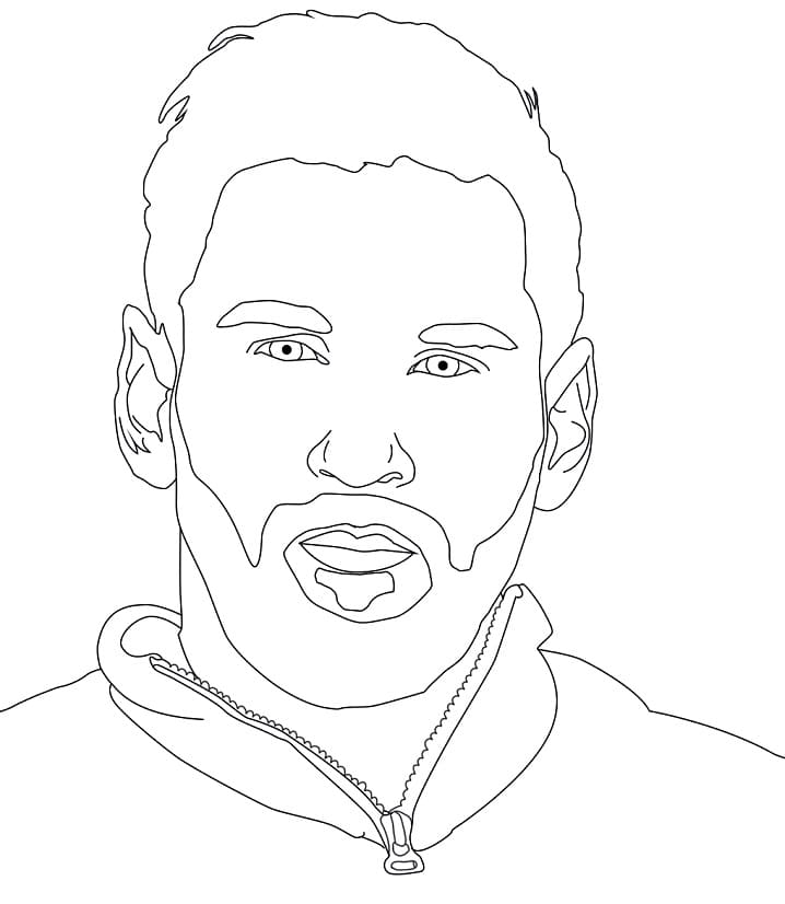 Lionel Messi 1 Coloring Page - Free Printable Coloring Pages for Kids