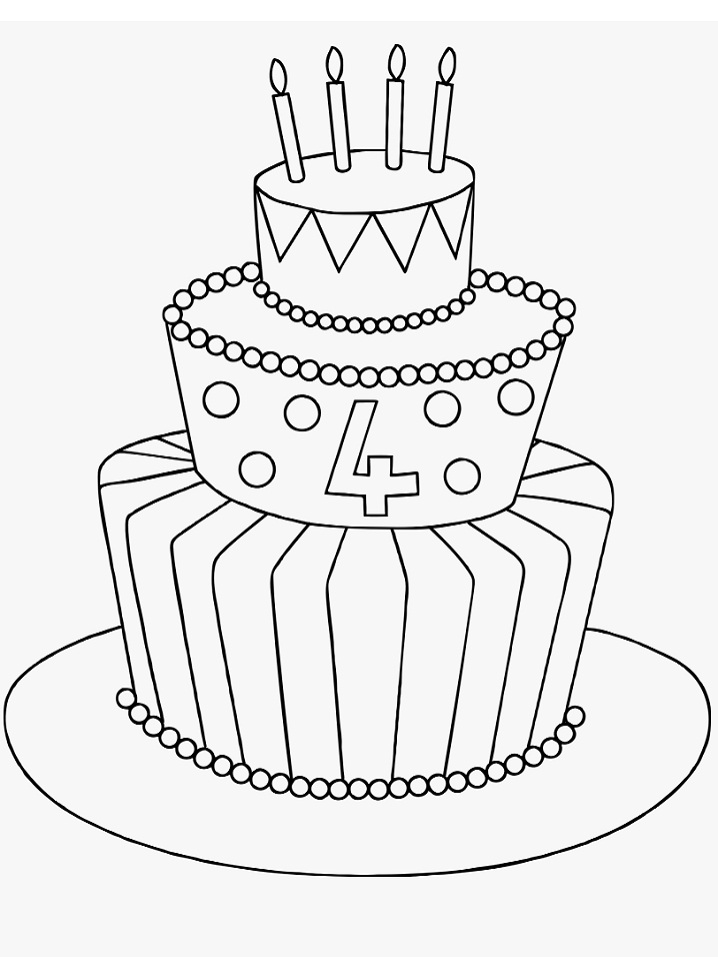 Cake Coloring Pages - Free Printable Coloring Pages for Kids