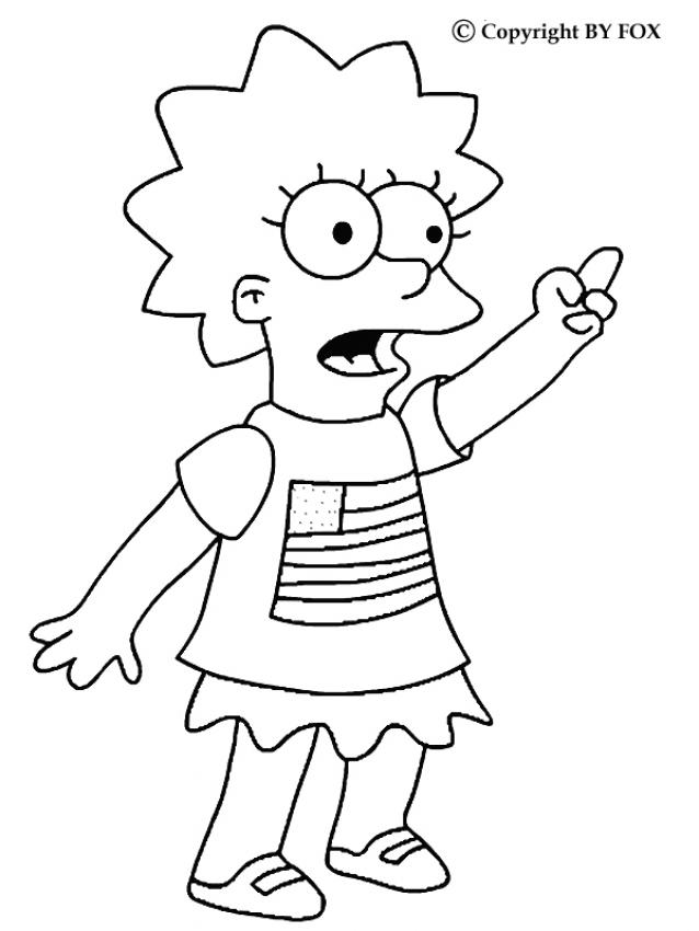 Cartoons Coloring Pages: Lisa Simpsons Coloring Pages