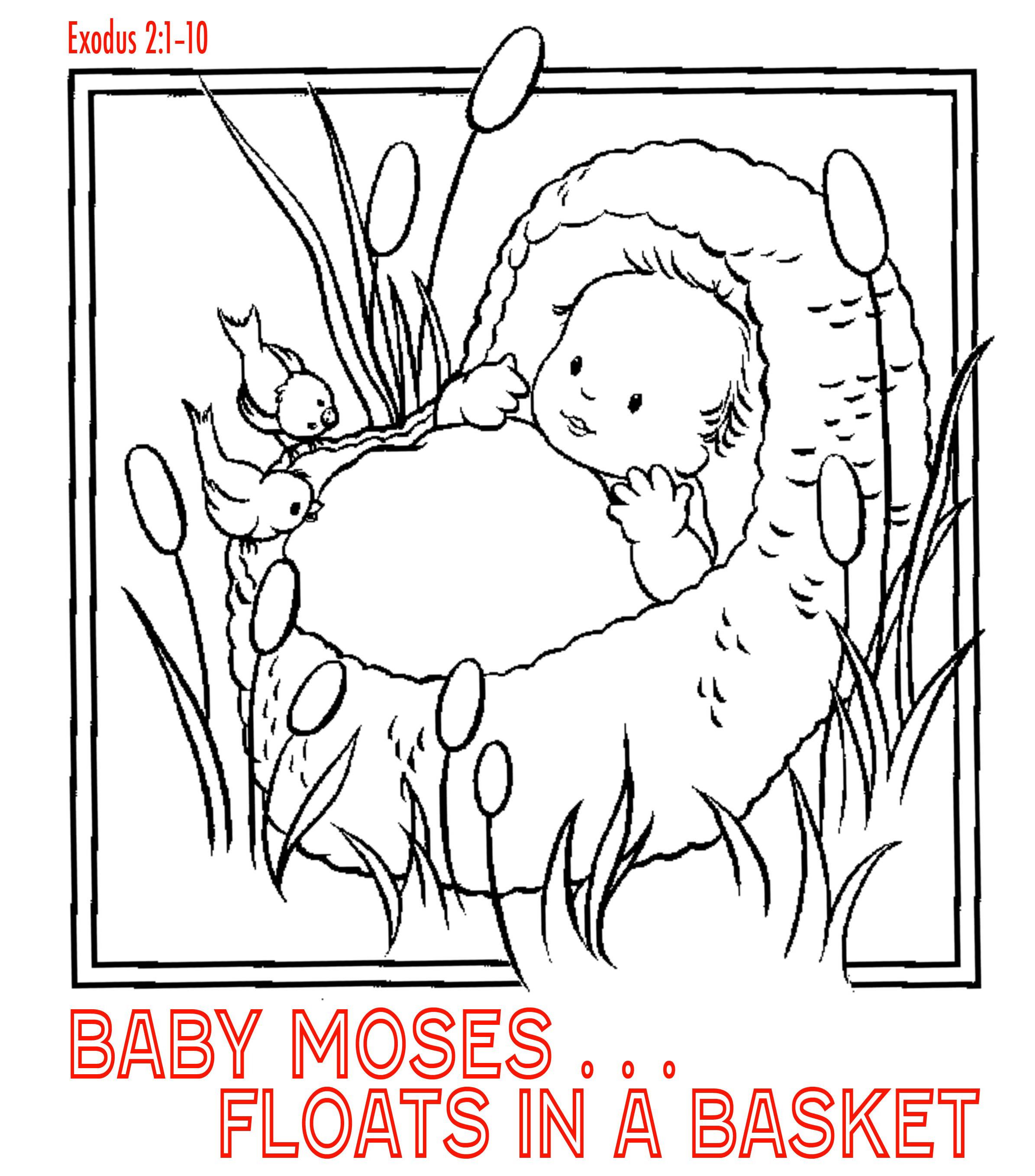 Coloring Picture Baby Moses