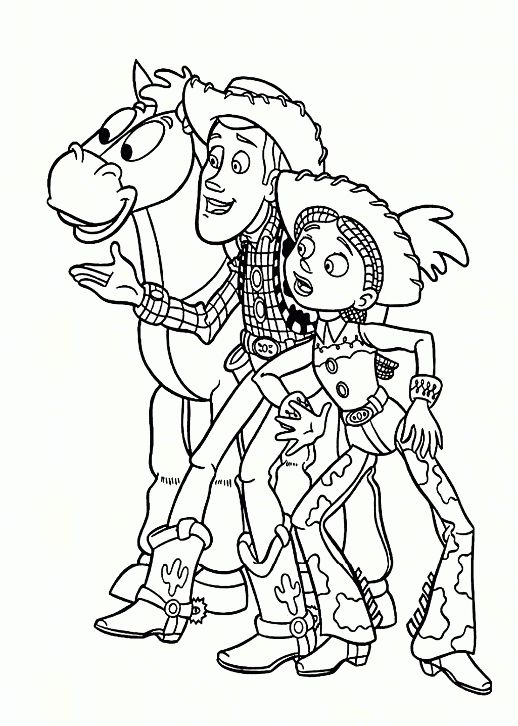 Toy Story Woody Jessie And Bullseyegif Coloring Pages Free Toy ...