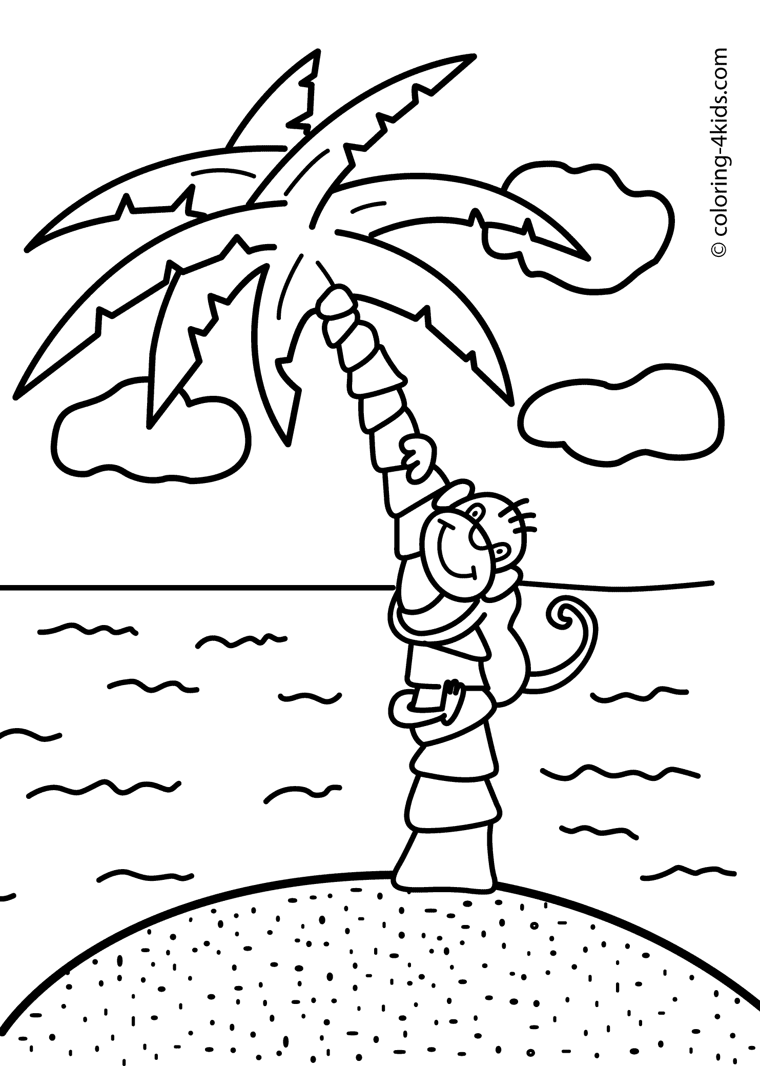 Effortfulg: Island Coloring Pages