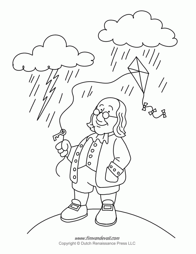 Benjamin Franklin Coloring Pictures - Coloring Page