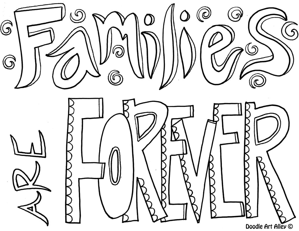 Family Quote Coloring Pages - DOODLE ART ALLEY