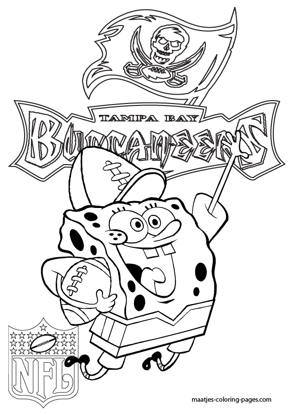 Tampa Bay Buccaneers - Spongebob - Coloring Pages