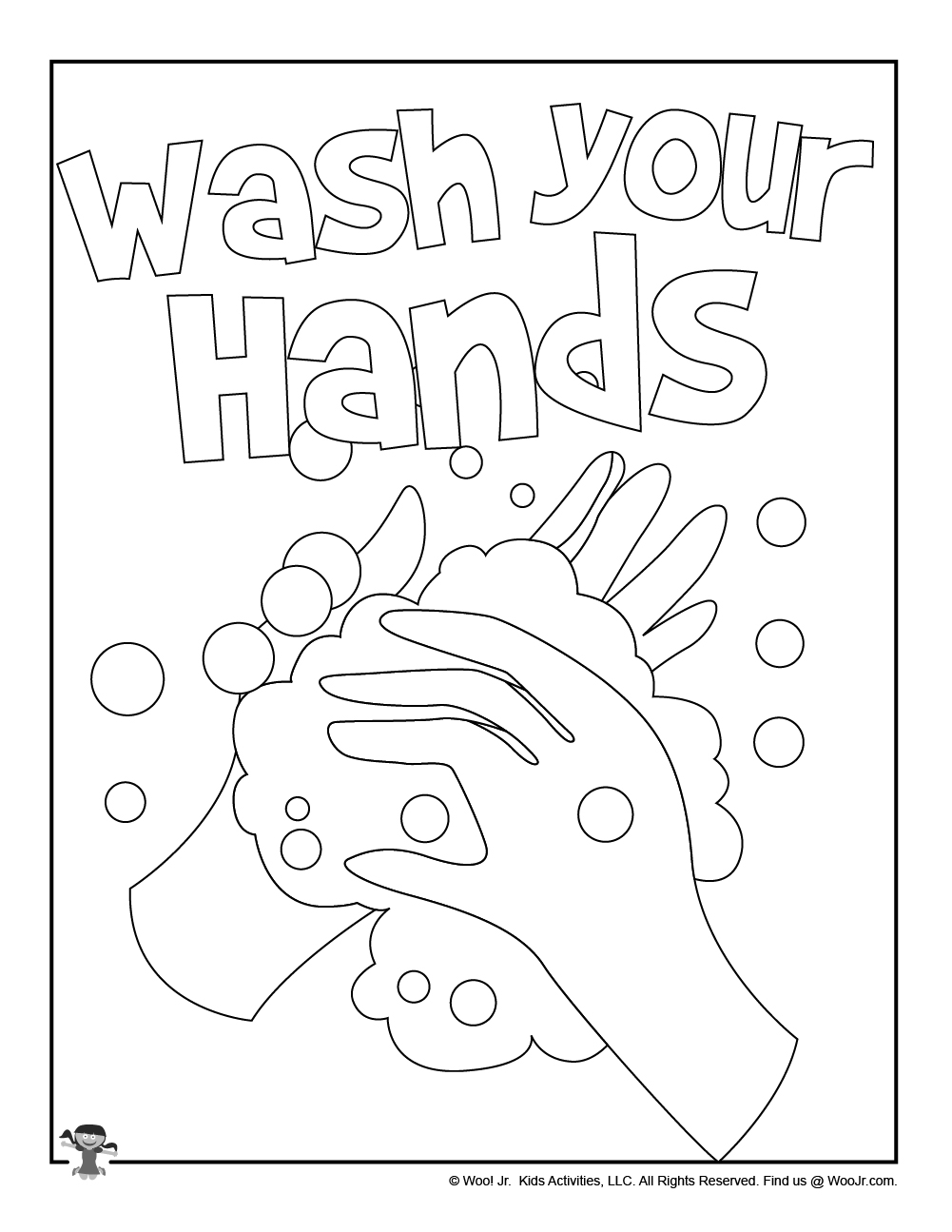 Wash Hands Coloring Pages   Coloring Home