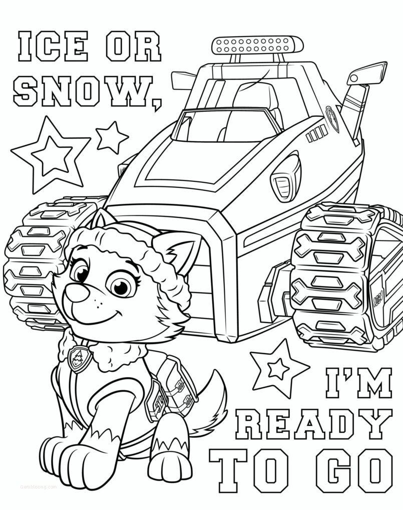 Paw Patrol Everest Coloring Pages - Coloring Home