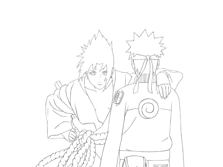 Naruto and sasuke coloring pages