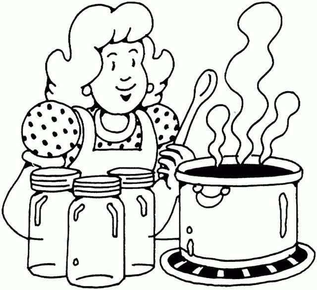 Cook Coloring Pages Coloring Home
