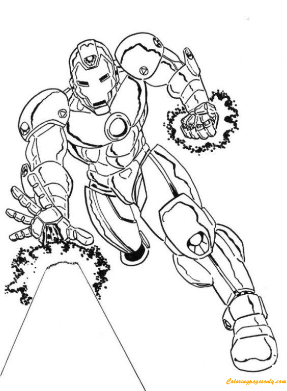 Iron Man Fight Scene Coloring Page - Free Coloring Pages Online