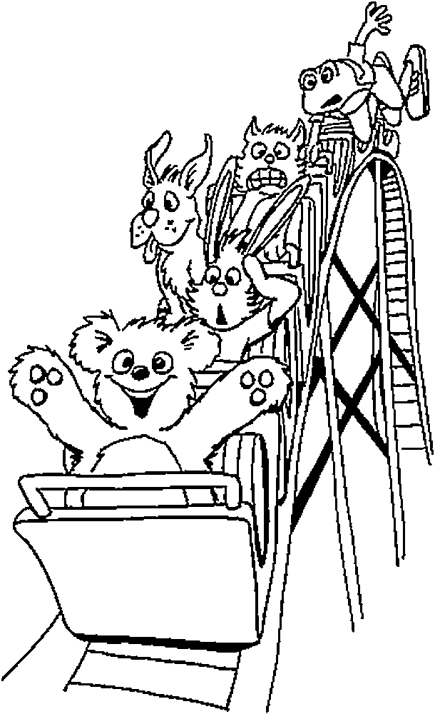 Rollercoaster Art | Cars coloring pages, Coloring pages, Free coloring pages