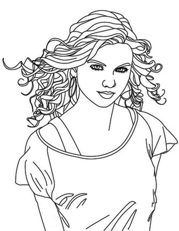 Taylor Swift, : Taylor Swift is Country Singer Coloring Page ...