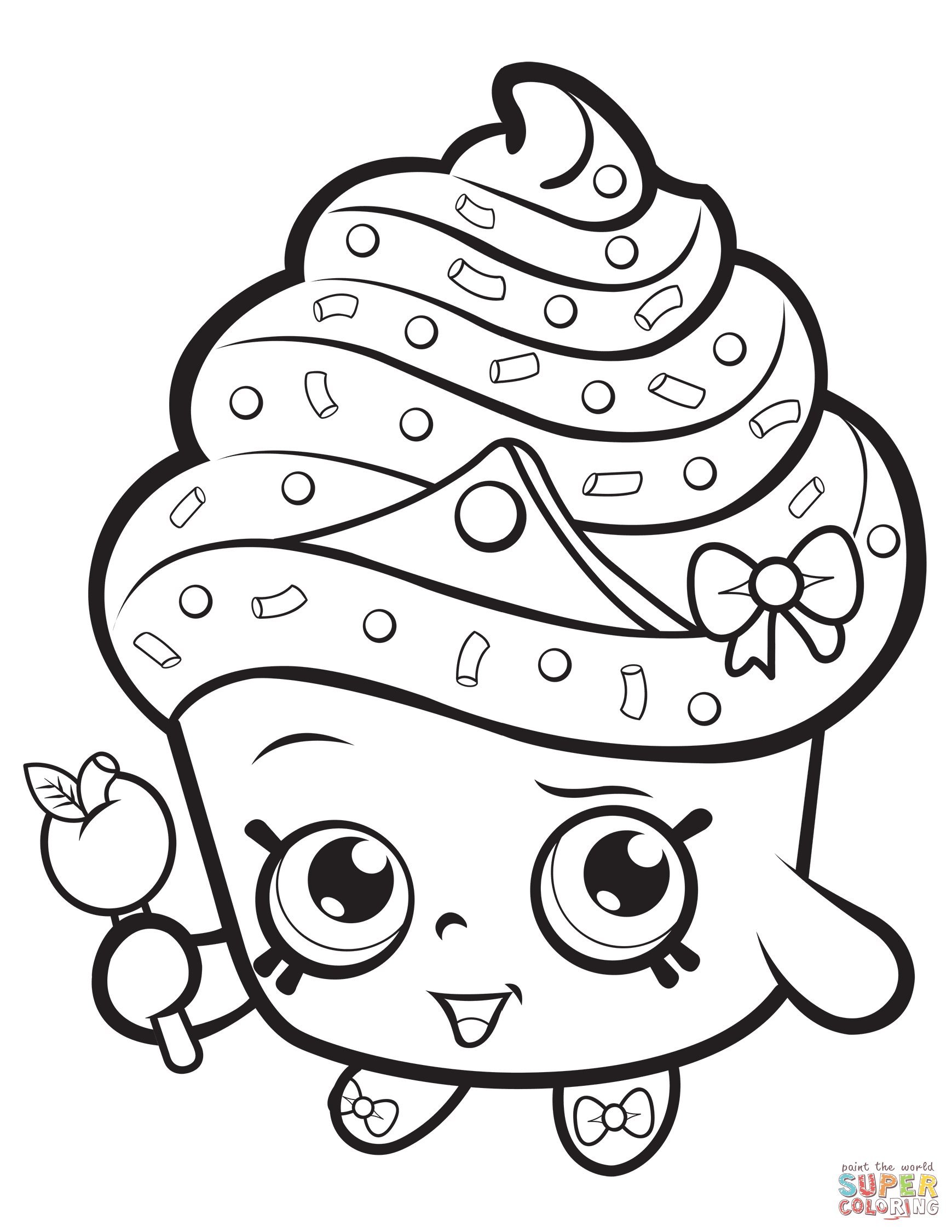 Cupcake Queen Shopkin Coloring Page   Free Printable Coloring ...
