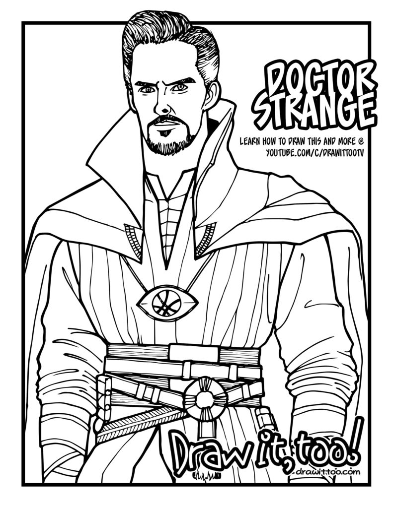 189 Simple Doctor Strange Coloring Pages with disney character