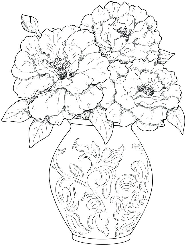 Floral Coloring Pages For Adults at GetDrawings | Free download