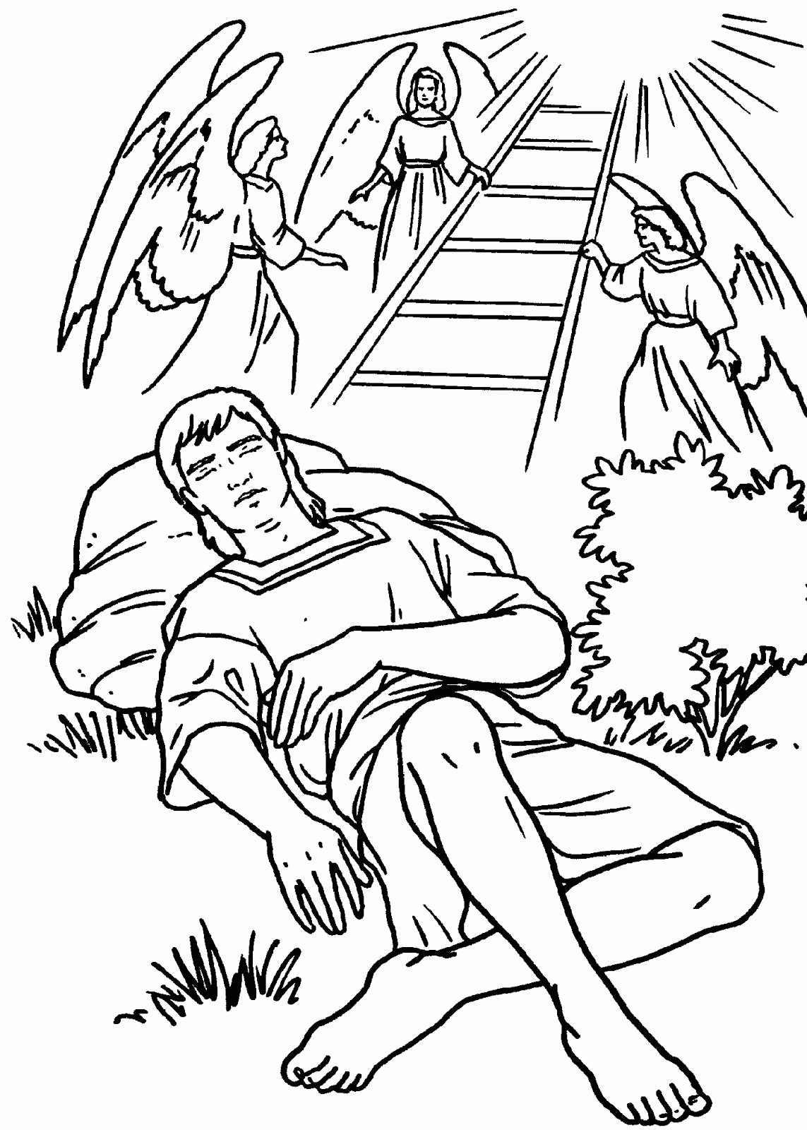 Jacob And Esau, Coloring Page free image