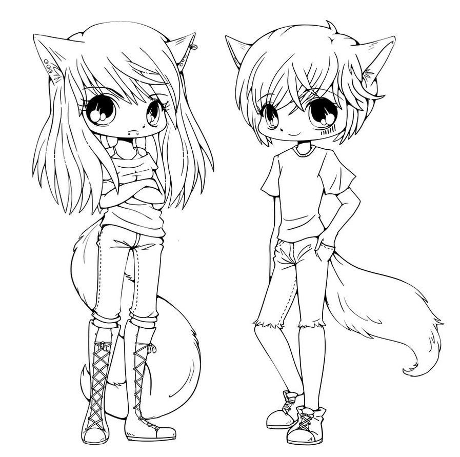 Anime Chibi Coloring Pages   Coloring Home