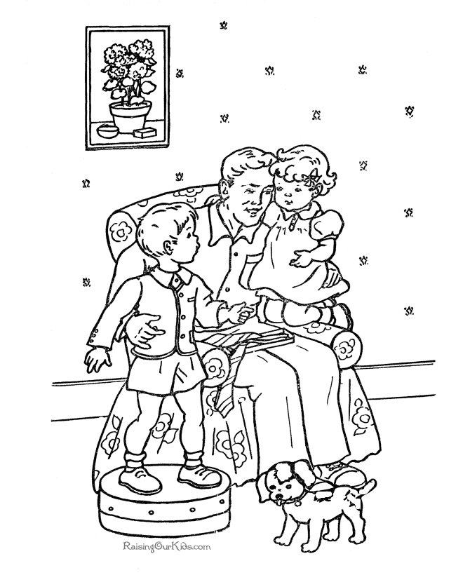 Father's Day free coloring sheets