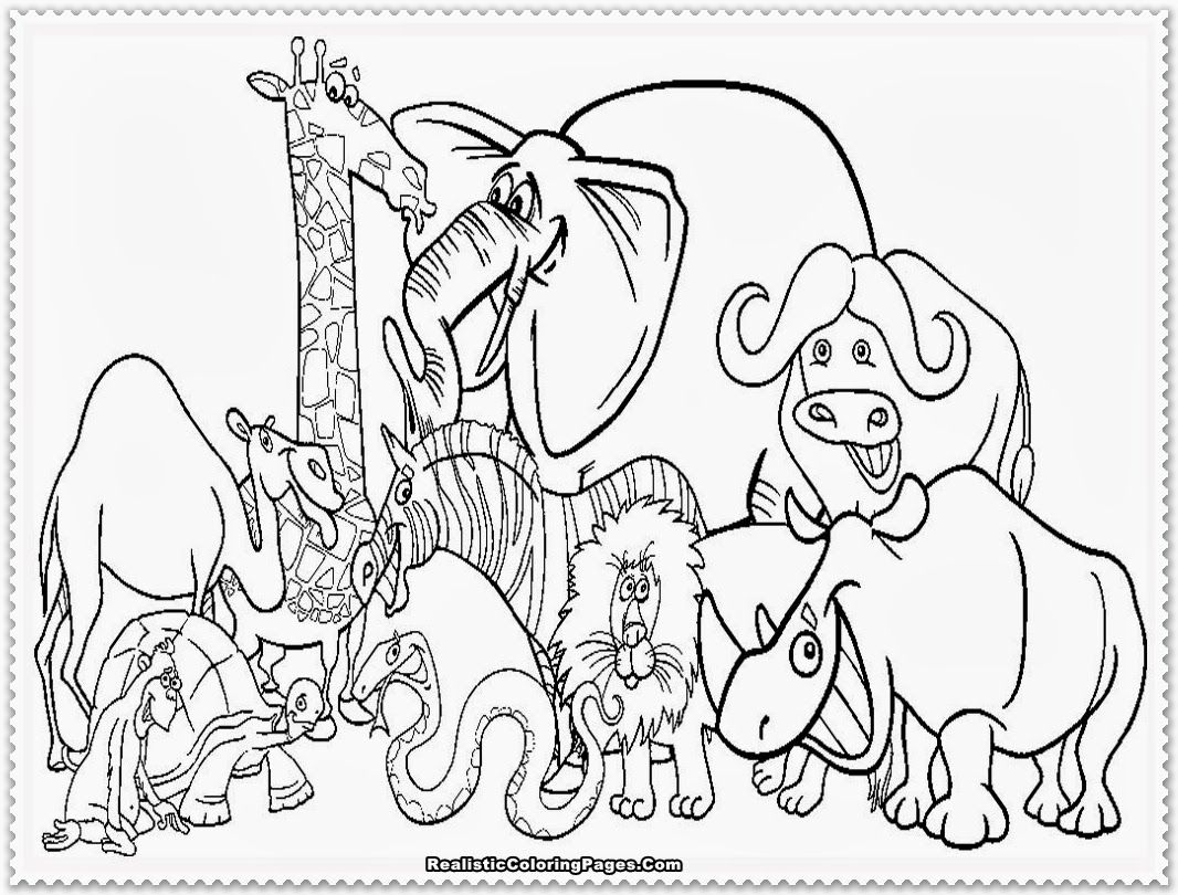 Zoo Animal Coloring Pages For Little Kids Free Printout Template ...