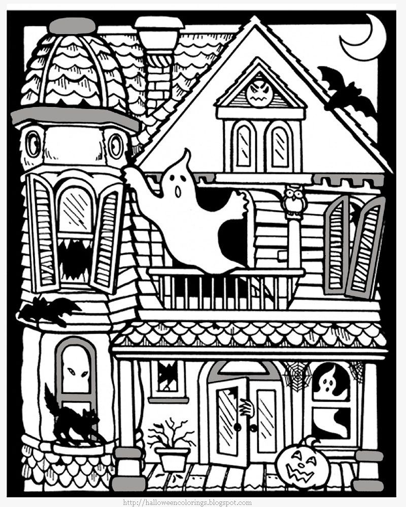 Detailed Halloween Coloring Pages Adults Halloween Images To Color