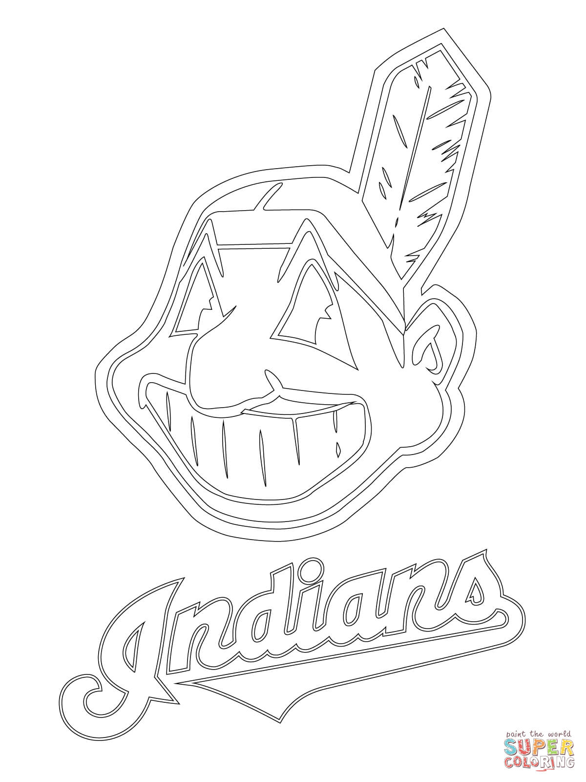 Clevelend Indians Logo coloring page