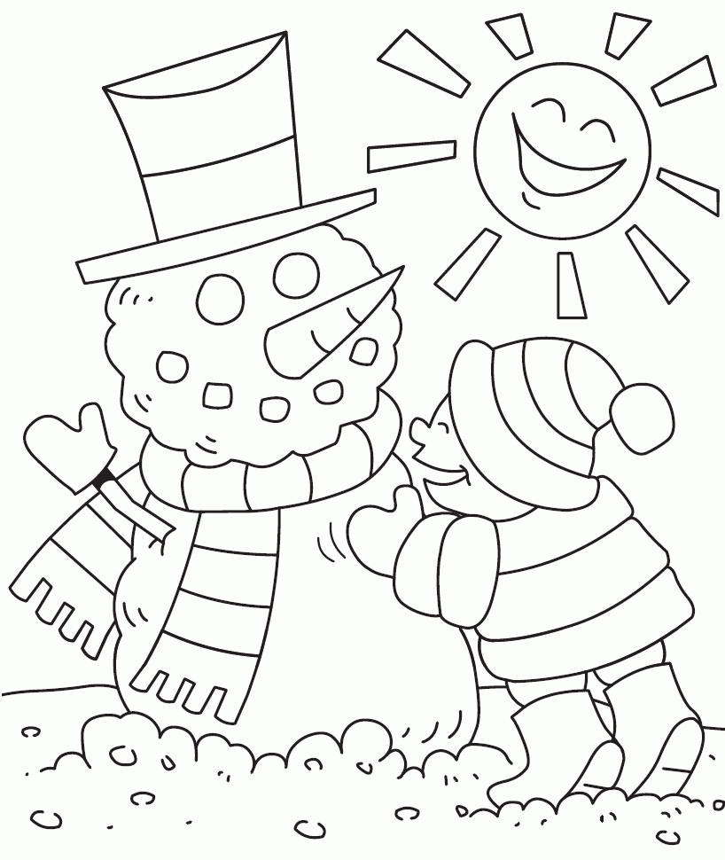 Free Coloring Pages Winter Scenes - Coloring