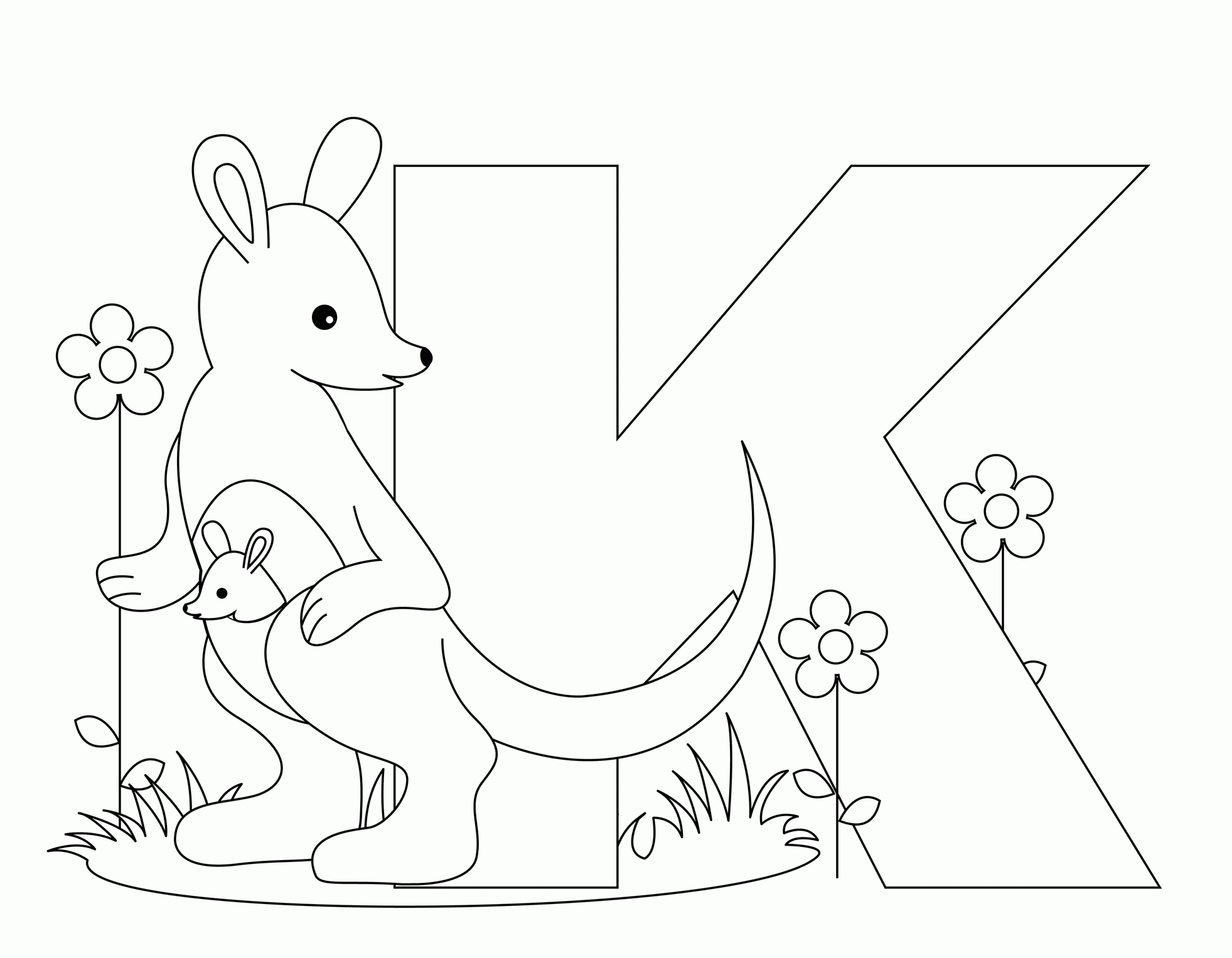 Letter K Coloring Page Coloring Home