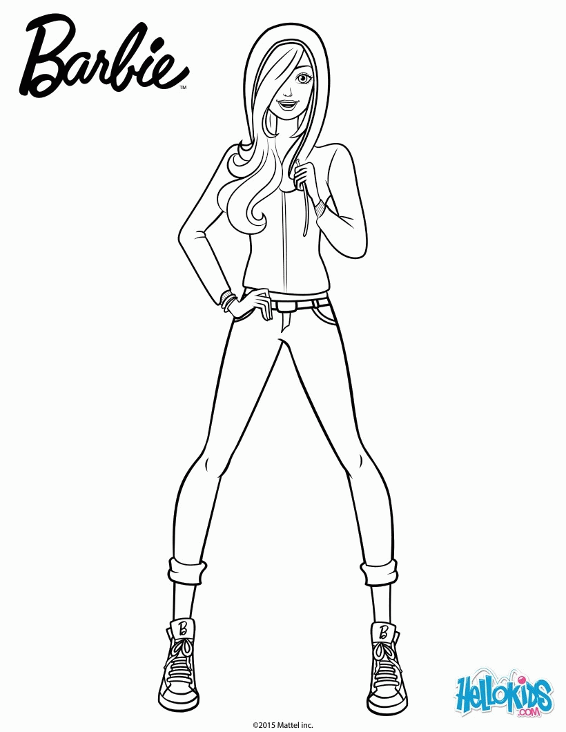 Barbie Coloring Pages Fashion   Coloring Home