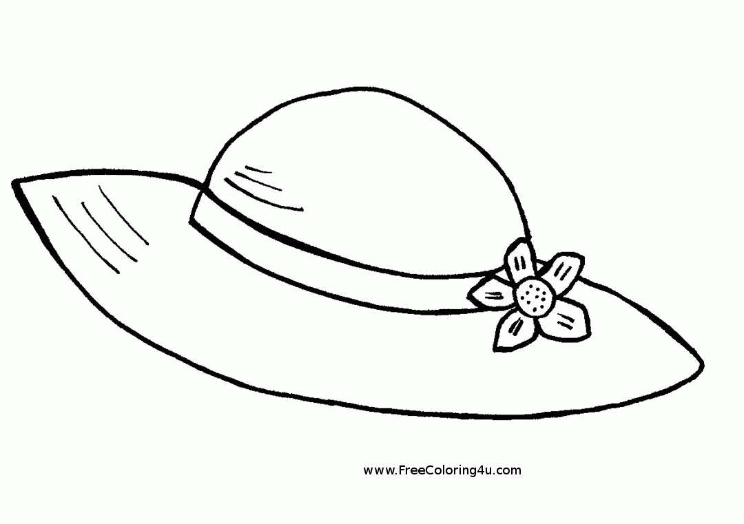 Hat Coloring Page - Coloring Pages for Kids and for Adults