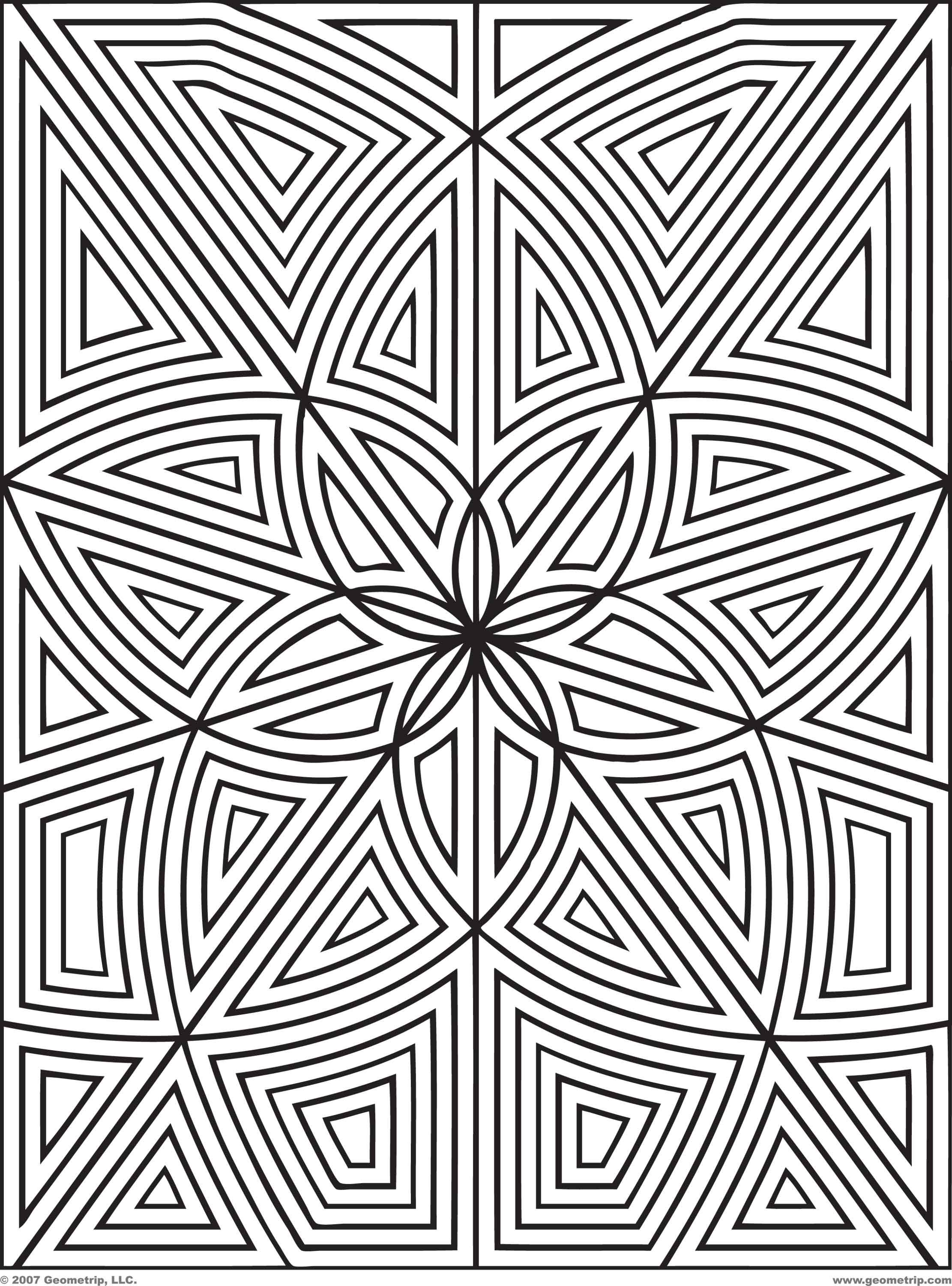 Free Geometric Design Coloring Pages Free Detailed Geometric ...